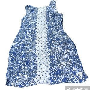 GUC Size 4 Lilly Pulitzer for Target dress sleeveless blue & white fish …